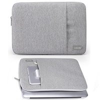 Lacdo 15.6 Inch Water Repellent Fabric Laptop Sleeve Case Notebook Bag for ASUS X551MA / Toshiba Satellite / Dell Inspiron / Lenovo / HP / Acer, Gray