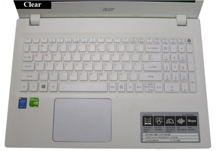 Keyboard Cover for Acer Aspire V3-574 V3-574TG V3-575 V3-575G E5-573 E5-573G E5-573T E5-574G E5-575G E5-772 E5-772G E5-532 ES15 ES1-572 V15/V17 Nitro VN7-592G VN7-792G F15 F5-571 F5-573G(Clear)