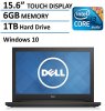 2016 Newest Dell 15.6" HD LED TOUCHSCREEN Laptop, Intel Core i3-5015U 2.1 GHz, 6GB RAM, 1TB HDD, HDMI, Webcam, WIFI, Windows 10, Black Photo 8