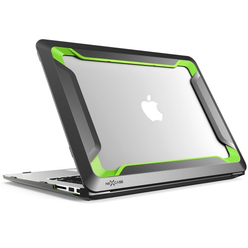 Macbook Air 13 Case, NexCase [Heavy Duty] Slim Rubberized [Snap on] [Dual Layer] Hard Case Cover with TPU Bumper Cover for Apple Macbook Air 13-inch 13" A1466 / A1369 2015 Release (Green)