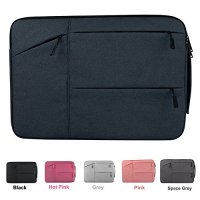 11-12 Inch Nylon Chromebook 11 Sleeve Case Bag with Handle and Zipped Pockets for Acer Chromebook 11, Samsung Chromebook 3 11.6", HP Stream 11 11.6" and More 11-12" Laptop Notebook, Navy Blue