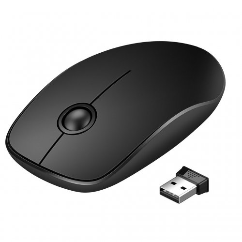 VicTsing 2.4G Slim Wireless Mouse with Nano Receiver, Noiseless and Silent Click with 1600 DPI for PC, Laptop, Tablet, Computer, and Mac, Black