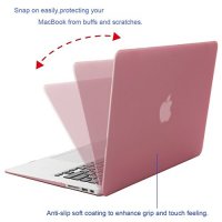 Mosiso Plastic Hard Case with Keyboard Cover for MacBook Air 11 Inch (Models: A1370 and A1465), Pink