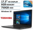 Toshiba Satellite 17.3-Inch Laptop (Intel Core i3 Processor, 6GB Ram, 750GB Hard Drive, DVD Burner, HDMI, Bluetooth, WiFi, Windows 10) Photo 7