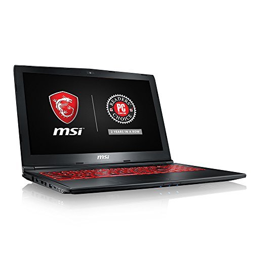MSI GL62M 7RDX-1408 15.6" Full HD Thin & Light Performance Gaming Laptop Computer Quad Core i7-7700HQ, GeForce GTX 1050 2G Graphics, 8GB DRAM, 128GB SSD+1TB Hard Drive SteelSeries Red Backlit KB
